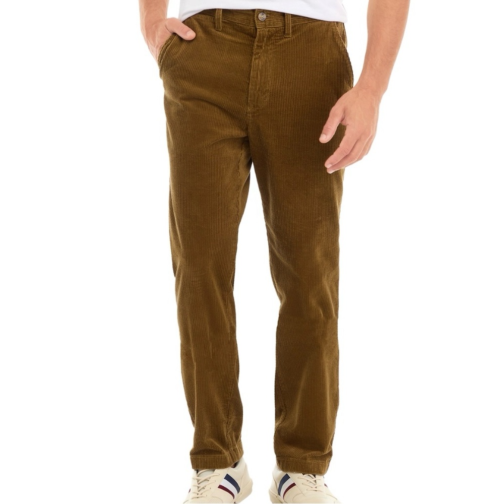 New Men’s Nautica Brown Classic Corduroy Rigger Style Pants 36x34-NWT